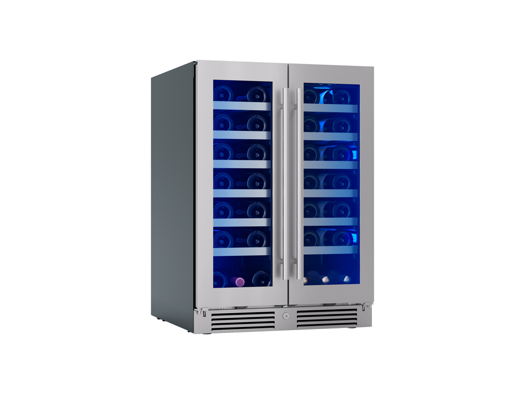 24" French Door Dual Zone Wine Cooler view 3