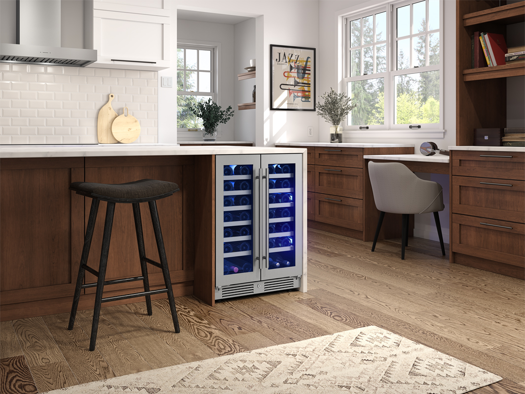 24" French Door Dual Zone Wine Cooler view 7