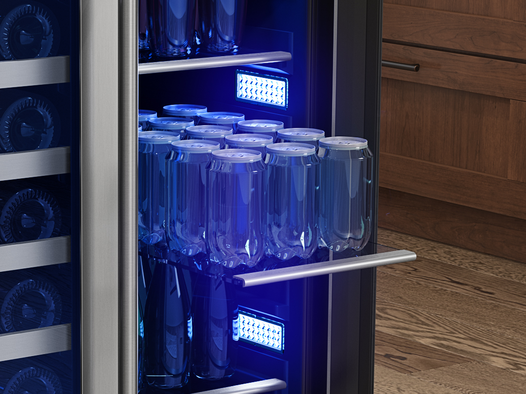 24" French Door Dual Zone Wine & Beverage Cooler view 7