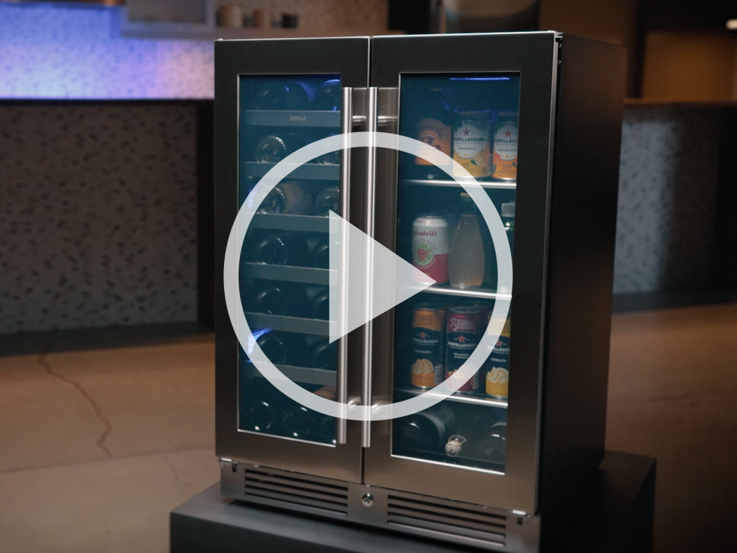 24" French Door Dual Zone Wine & Beverage Cooler view 10