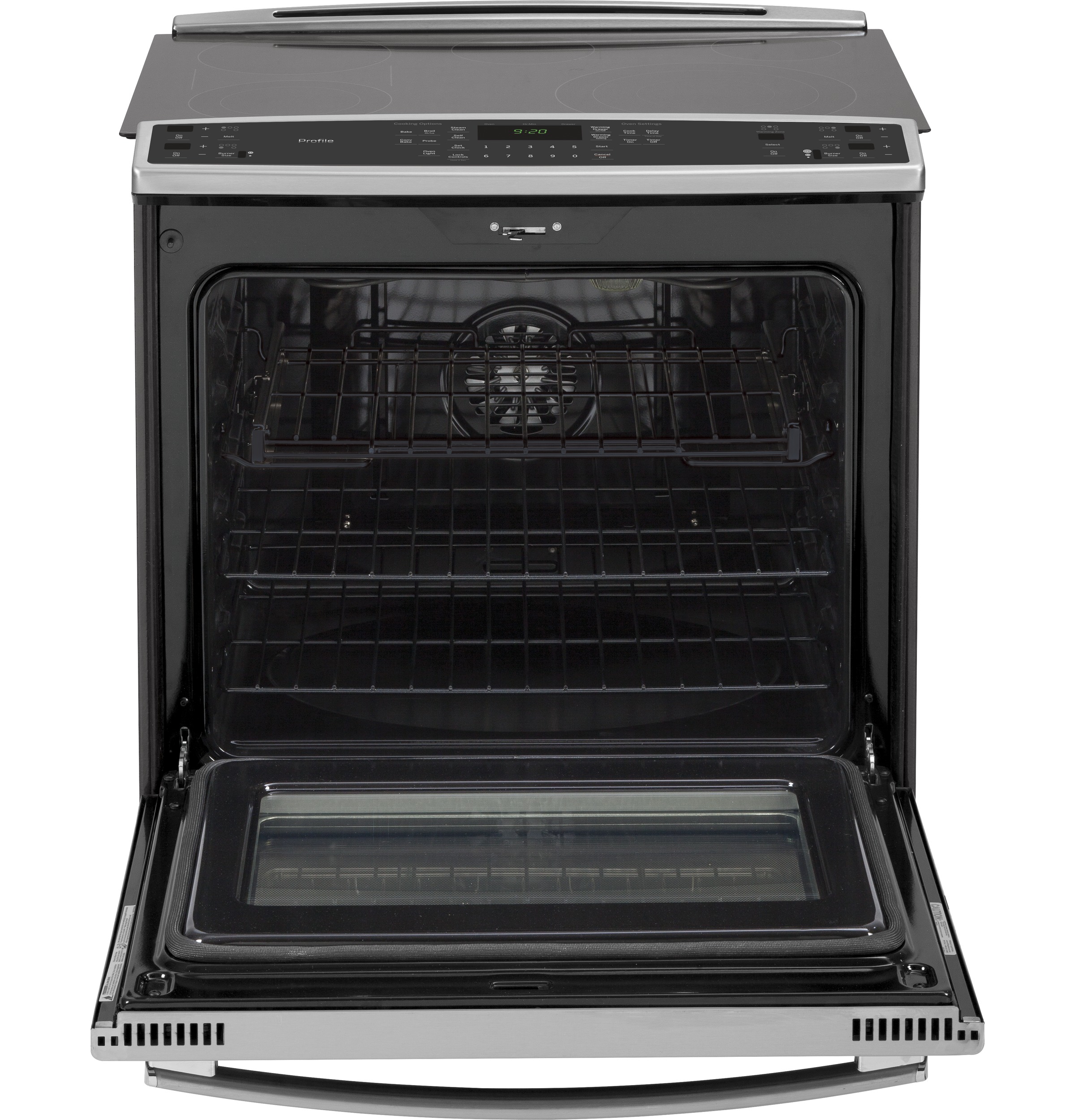 Series 30" Slide-In Front Control Electric Convection Range with Warming Drawer PS920SFSS, product image 3 of 13