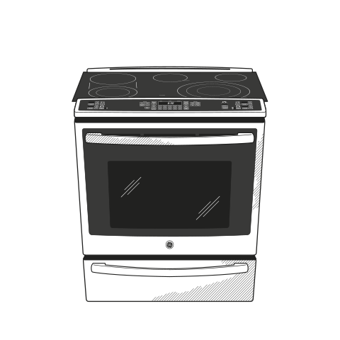 Series 30" Slide-In Front Control Electric Convection Range with Warming Drawer PS920SFSS, product image 12 of 13