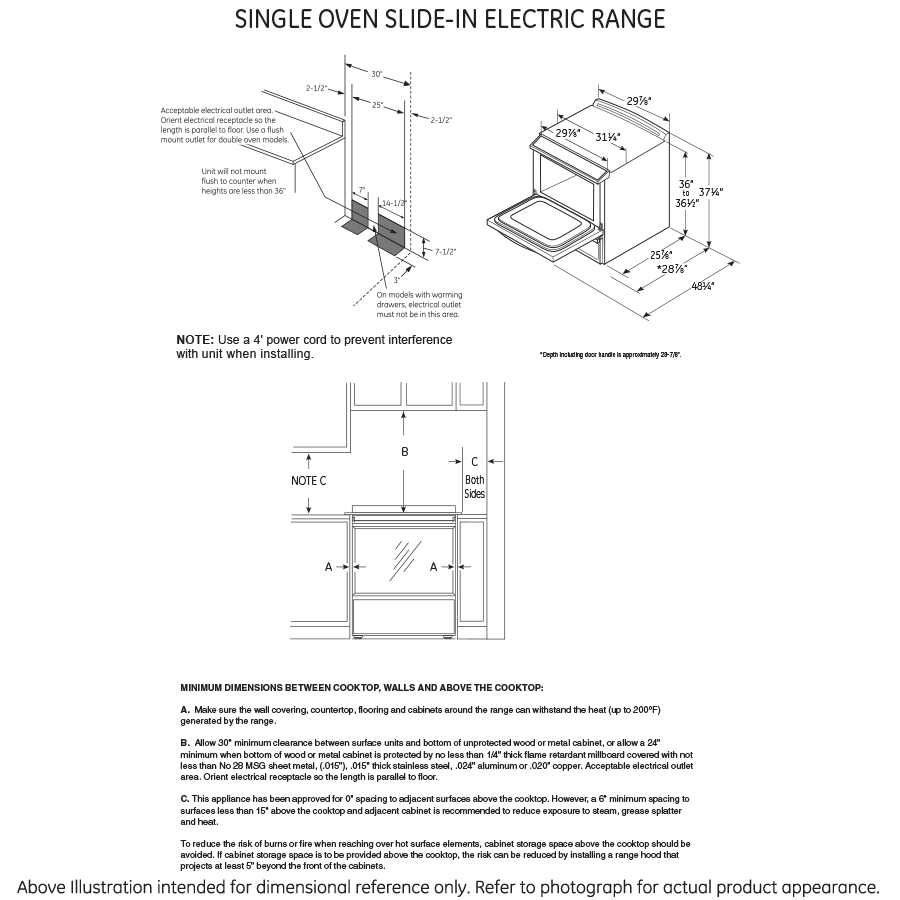 Series 30" Slide-In Front Control Electric Convection Range with Warming Drawer PS920SFSS, product image 13 of 13
