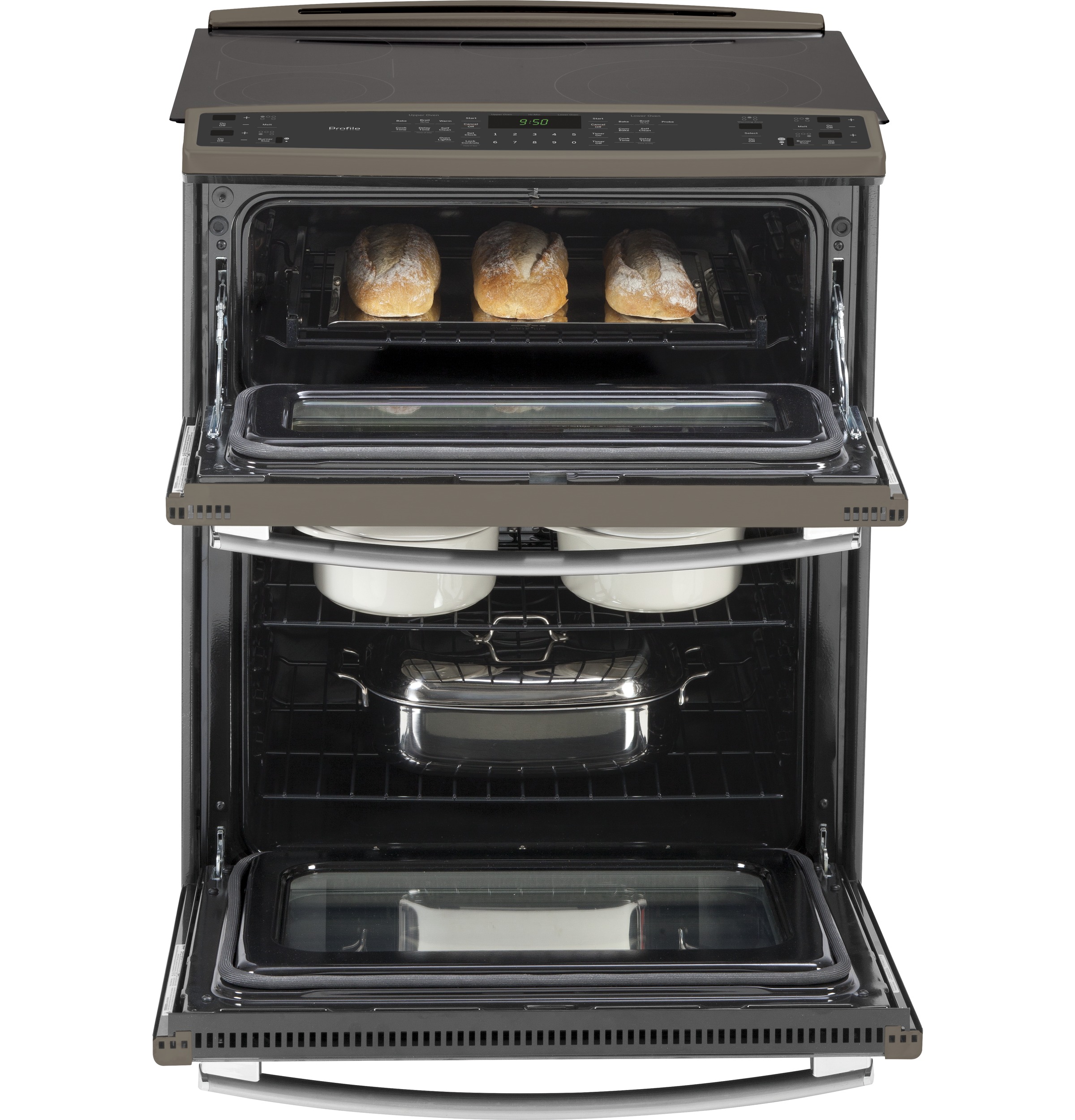Series 30" Slide-In Front Control Double Oven Electric Convection Range PS950EFES