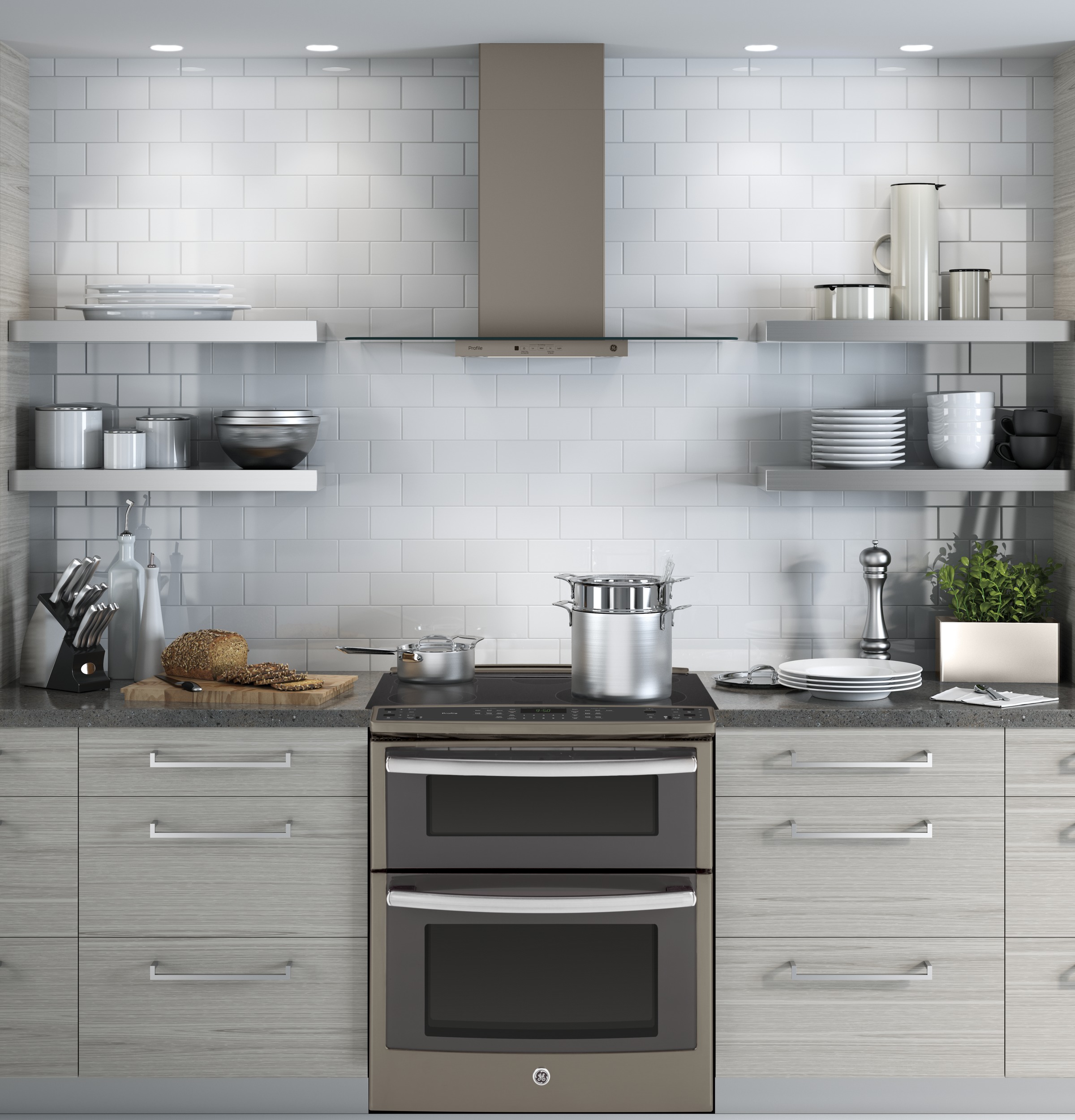 Series 30" Slide-In Front Control Double Oven Electric Convection Range PS950EFES