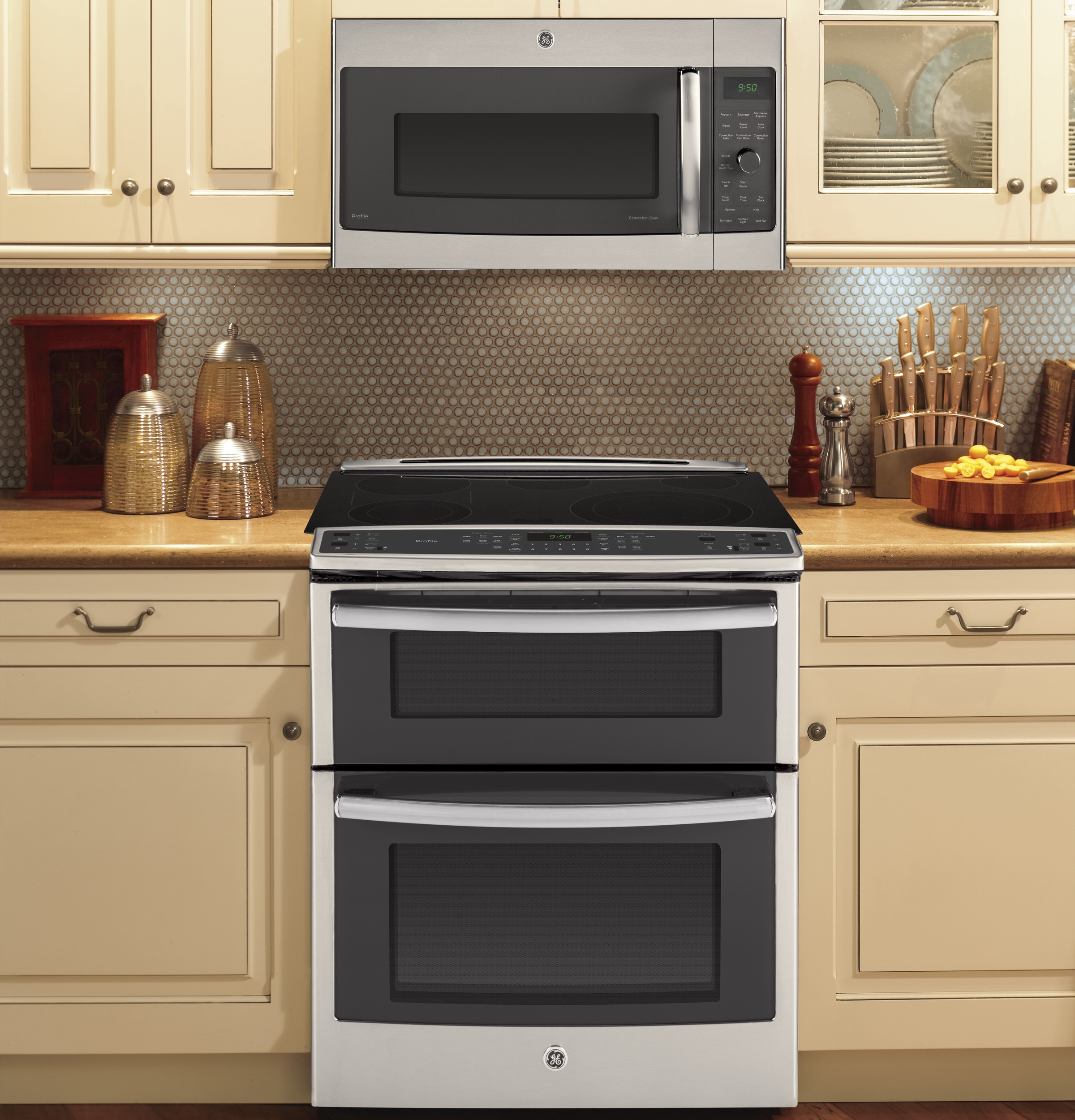 Series 30" Slide-In Front Control Double Oven Electric Convection Range PS950SFSS