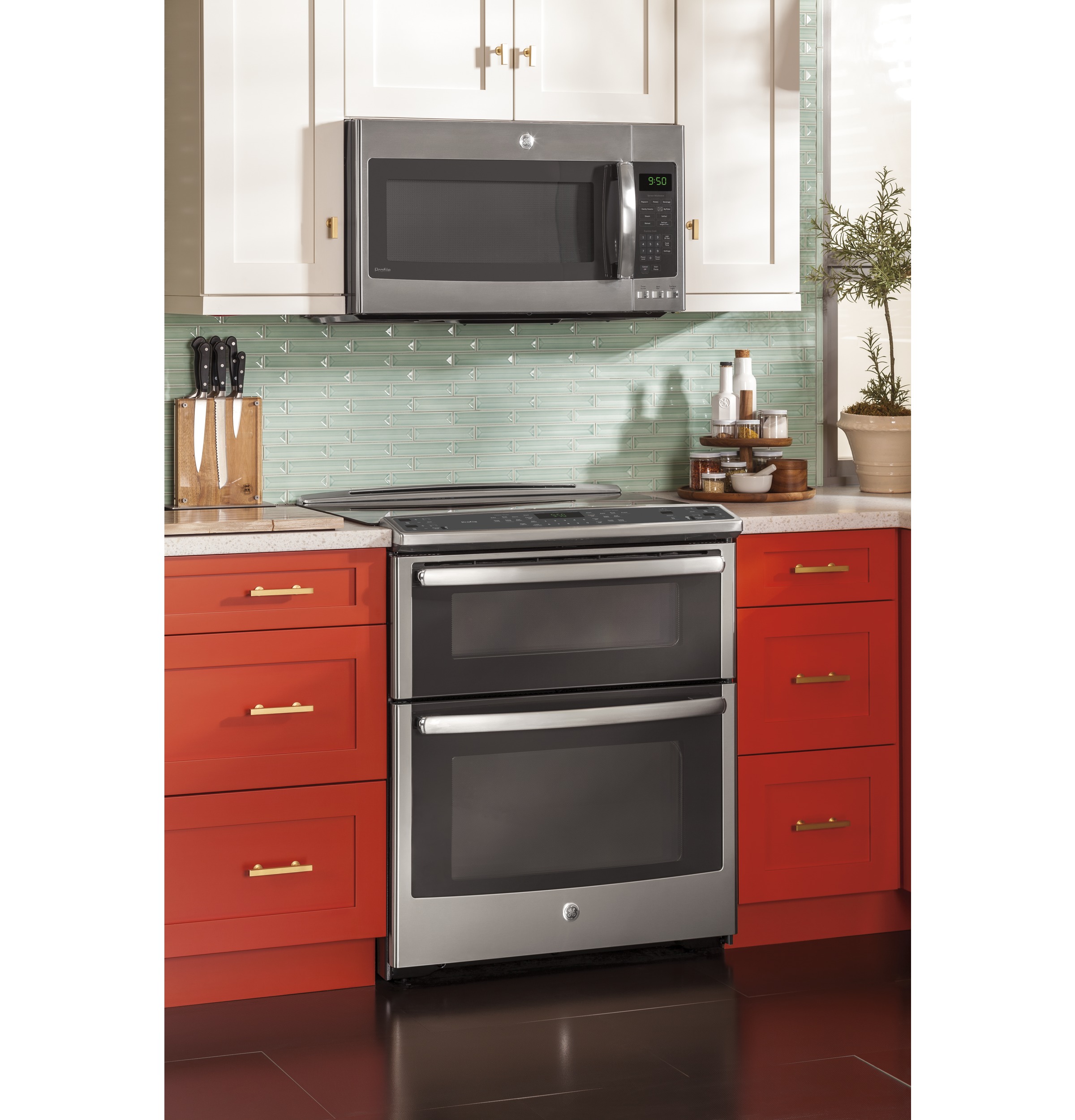Series 30" Slide-In Front Control Double Oven Electric Convection Range PS950SFSS