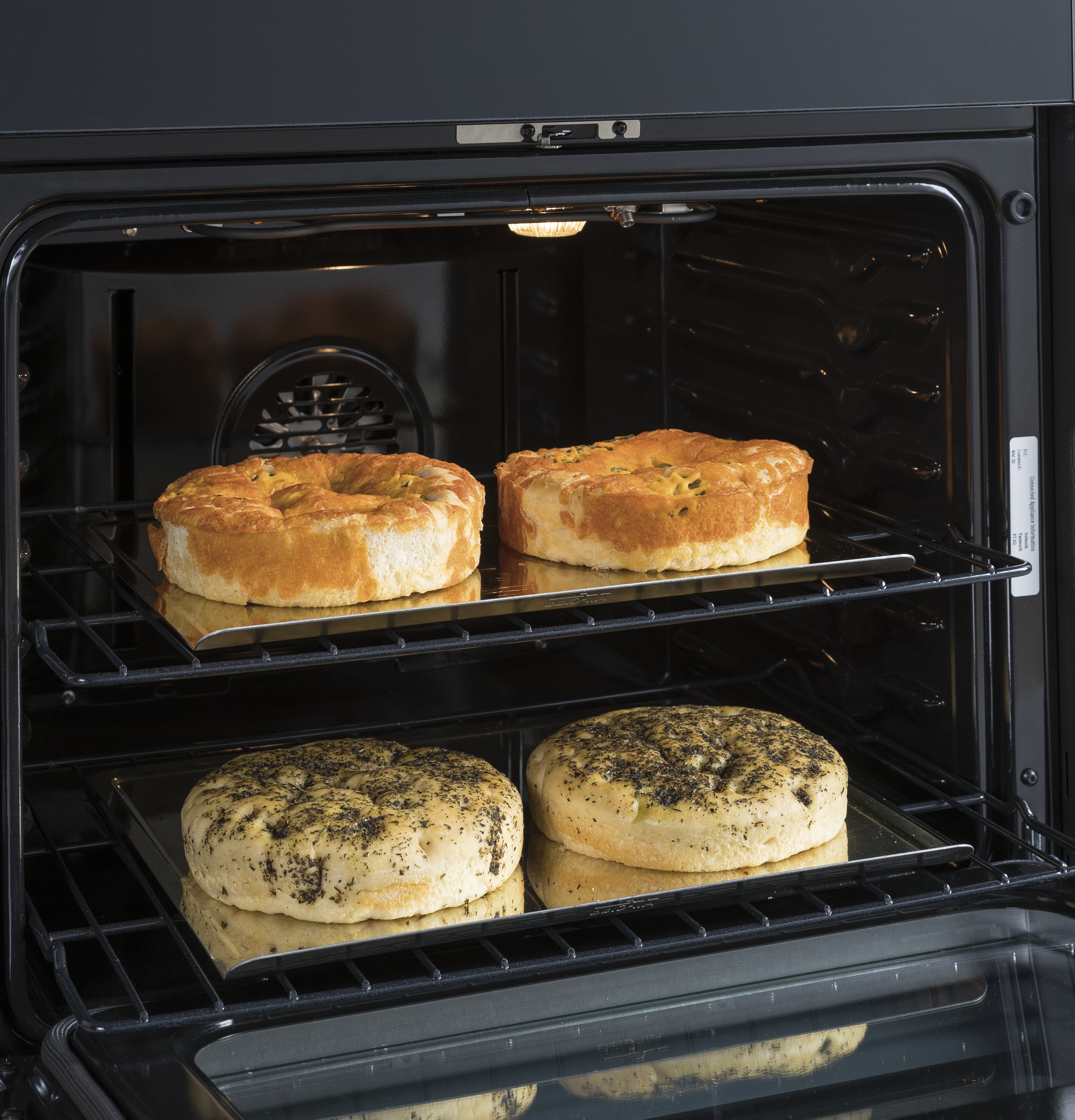 30" Smart Slide-In Electric Double Oven Convection Range PS960BLTS