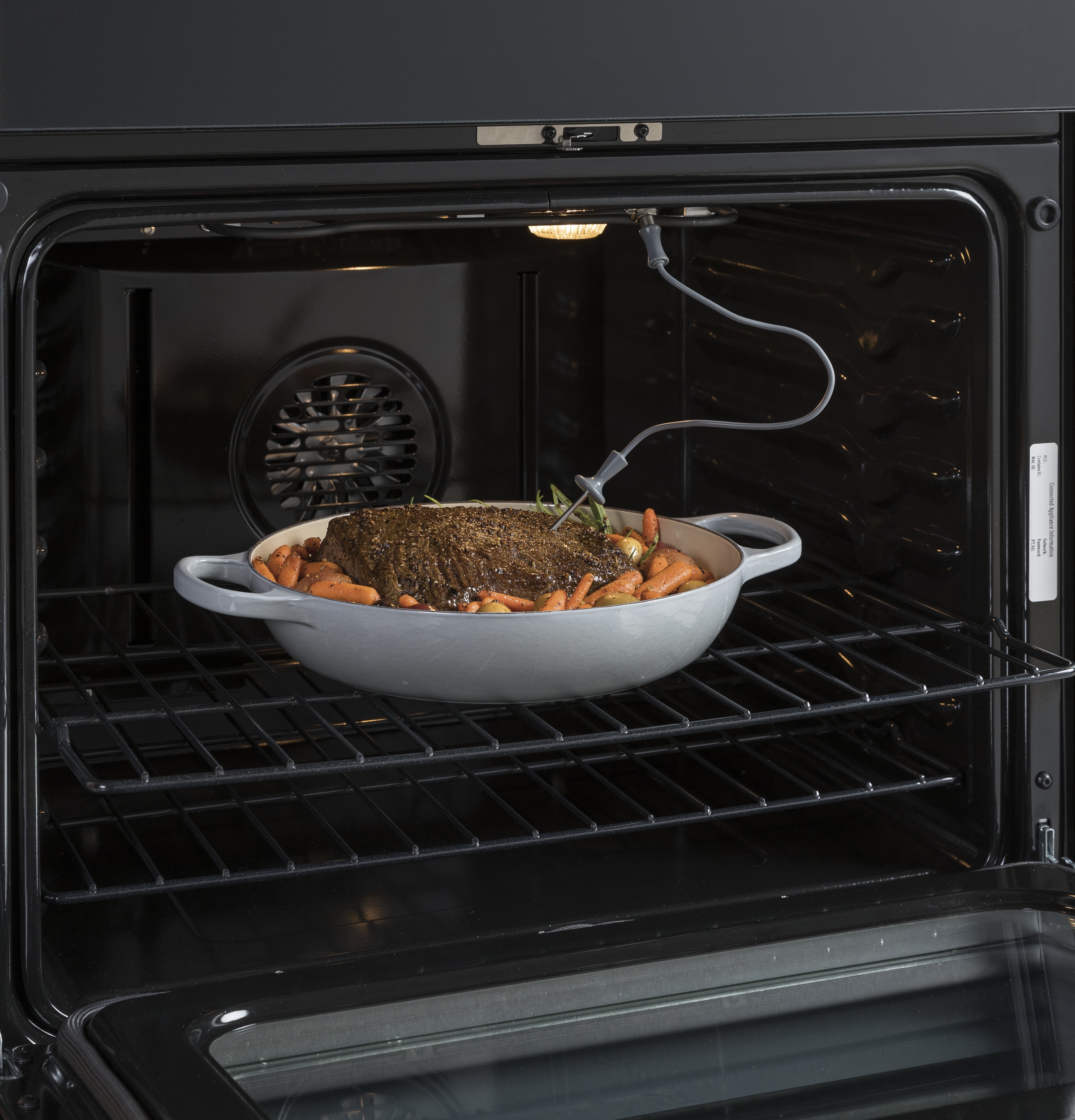 30" Smart Slide-In Electric Double Oven Convection Range PS960BLTS