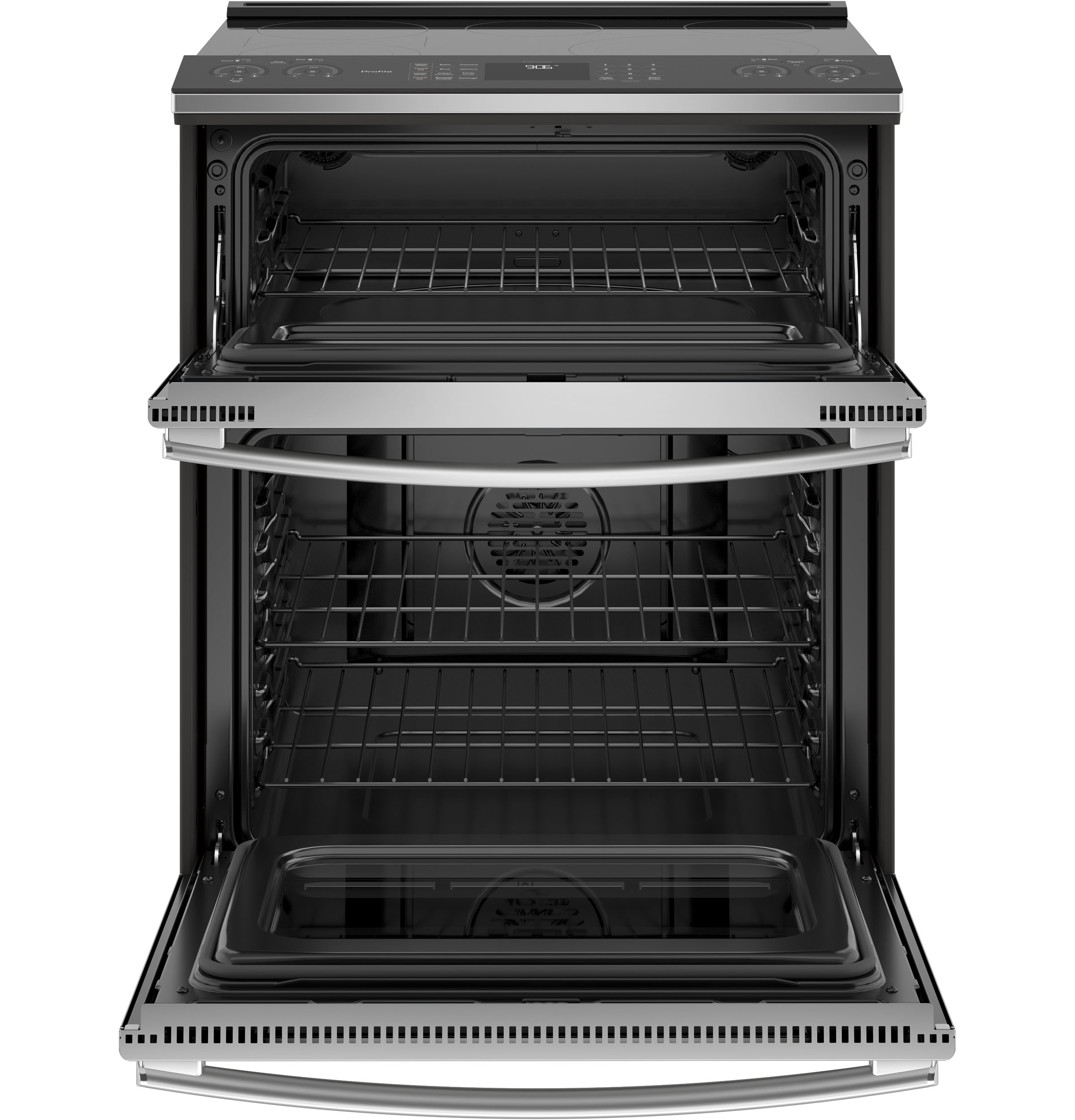 30" Smart Slide-In Electric Double Oven Convection Range PS960SLSS, product image 3 of 18
