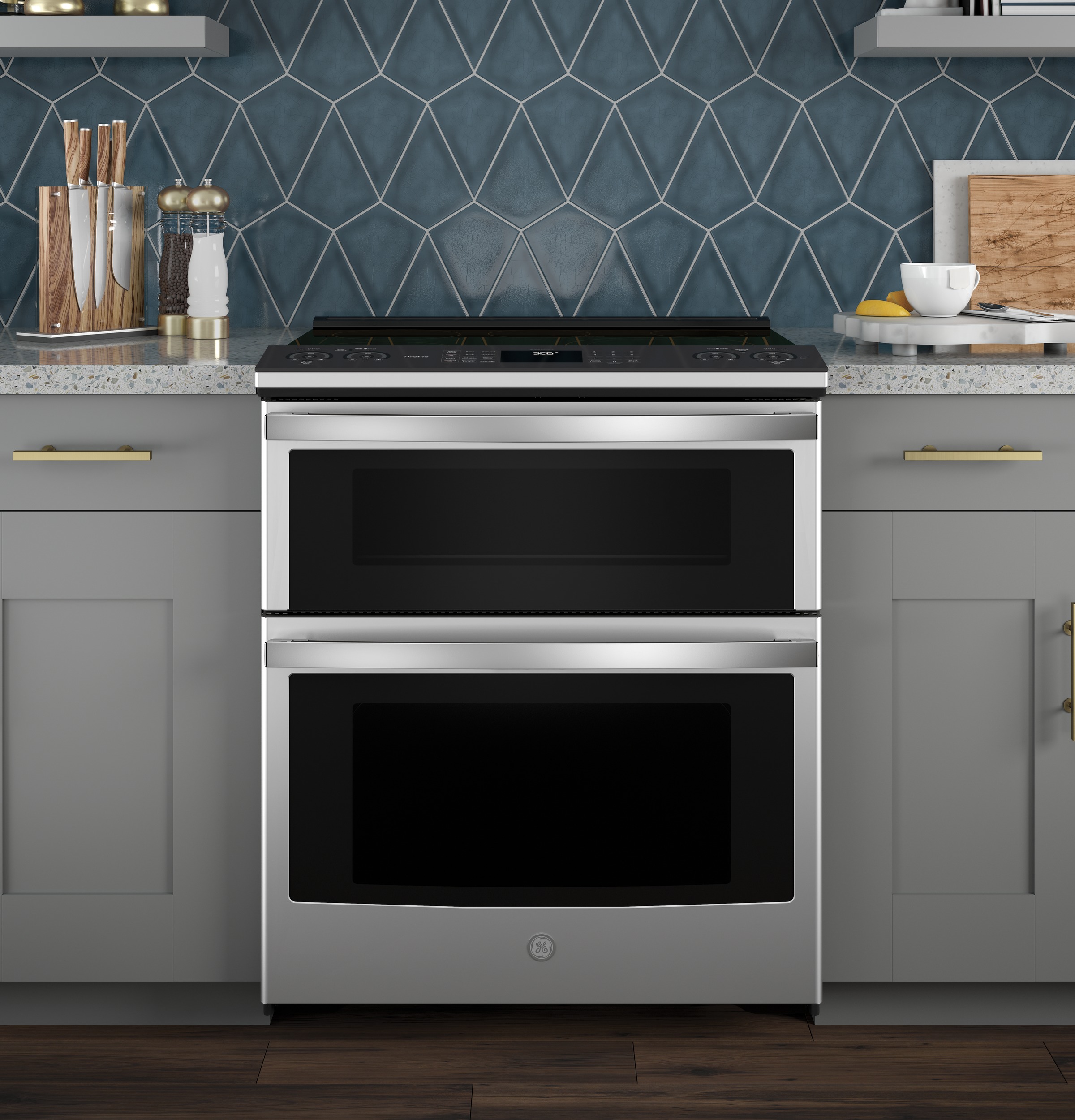 30" Smart Slide-In Electric Double Oven Convection Range PS960SLSS, product image 6 of 18
