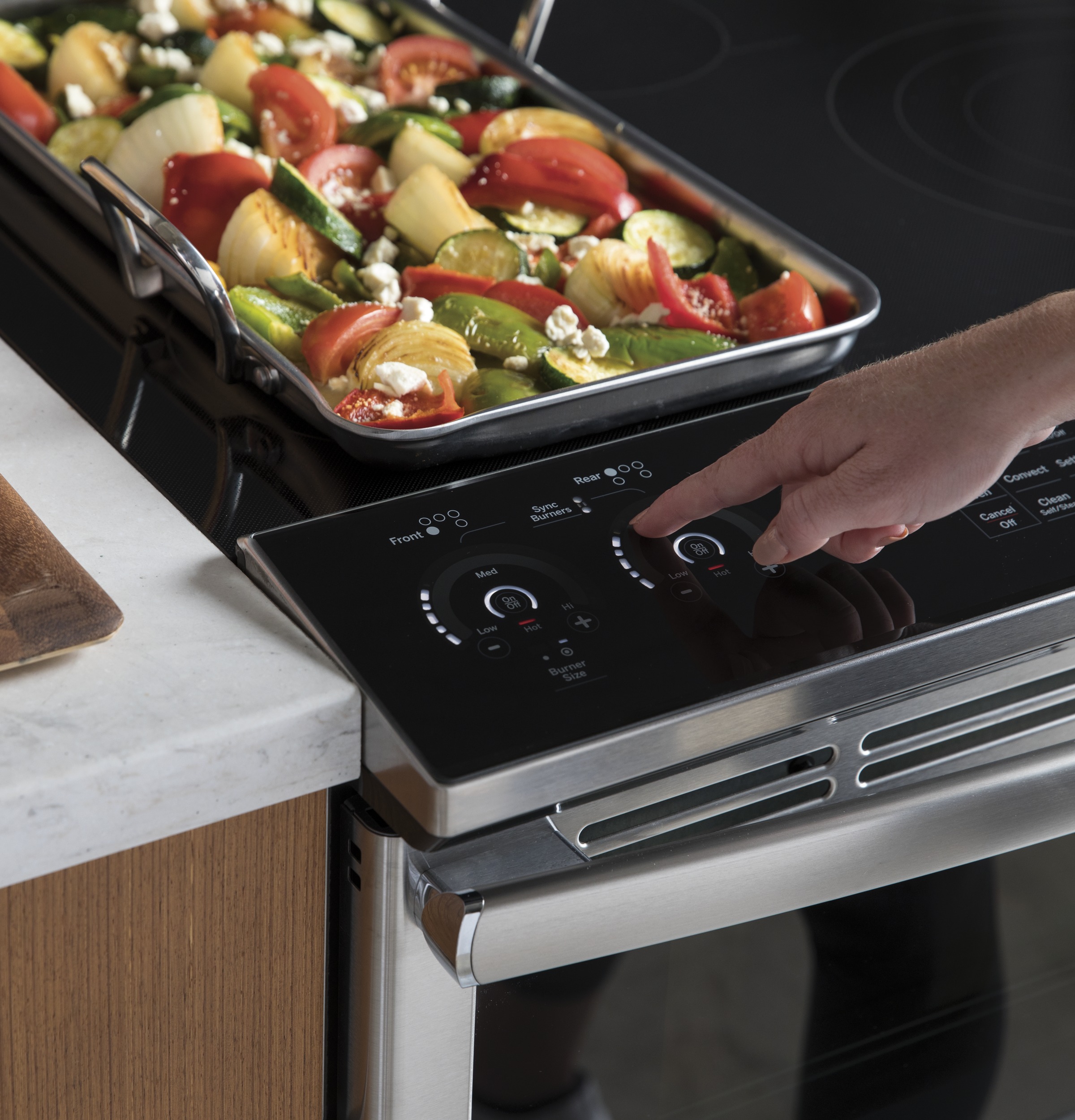 30" Smart Slide-In Electric Double Oven Convection Range PS960SLSS, product image 13 of 18