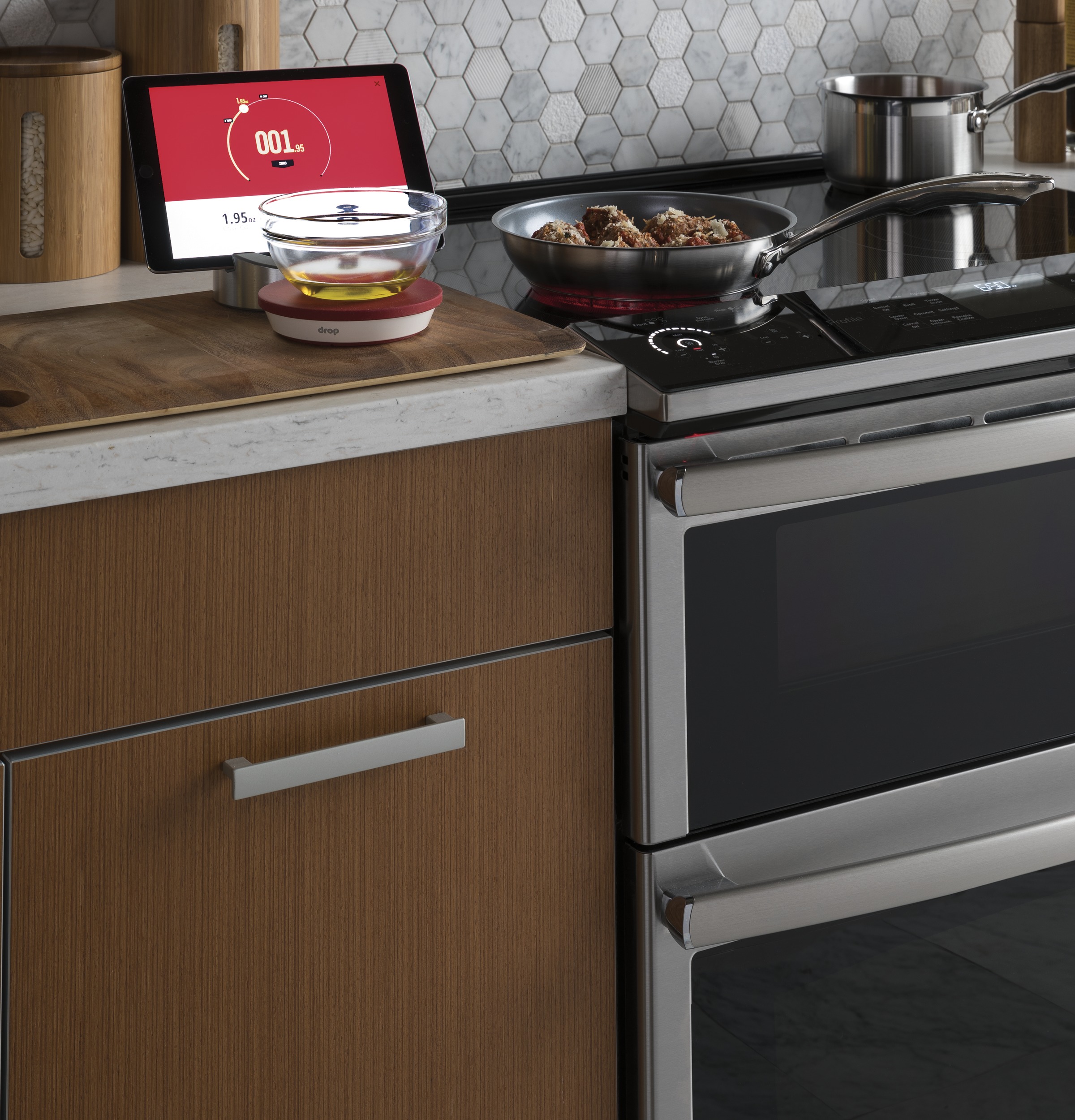 30" Smart Slide-In Electric Double Oven Convection Range PS960SLSS, product image 15 of 18