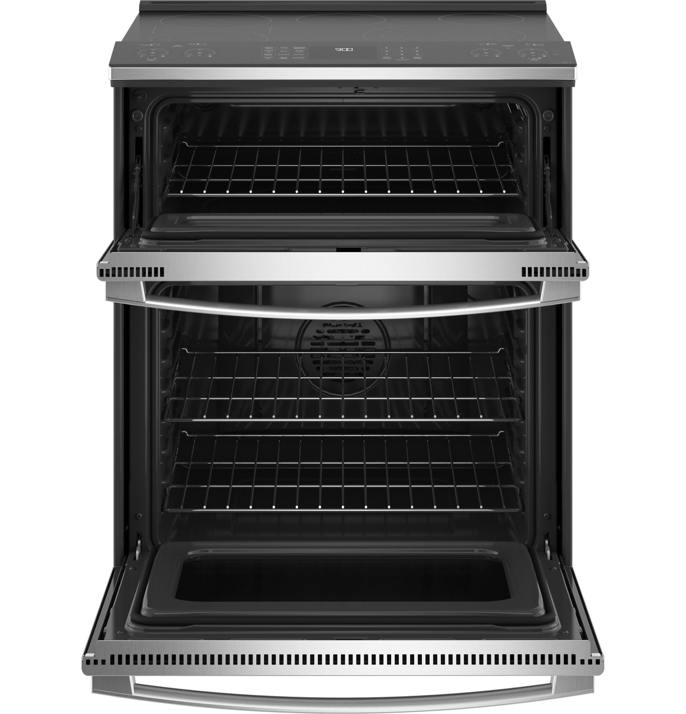 30" Smart Slide-In Electric Double Oven Convection Fingerprint Resistant Range view 2