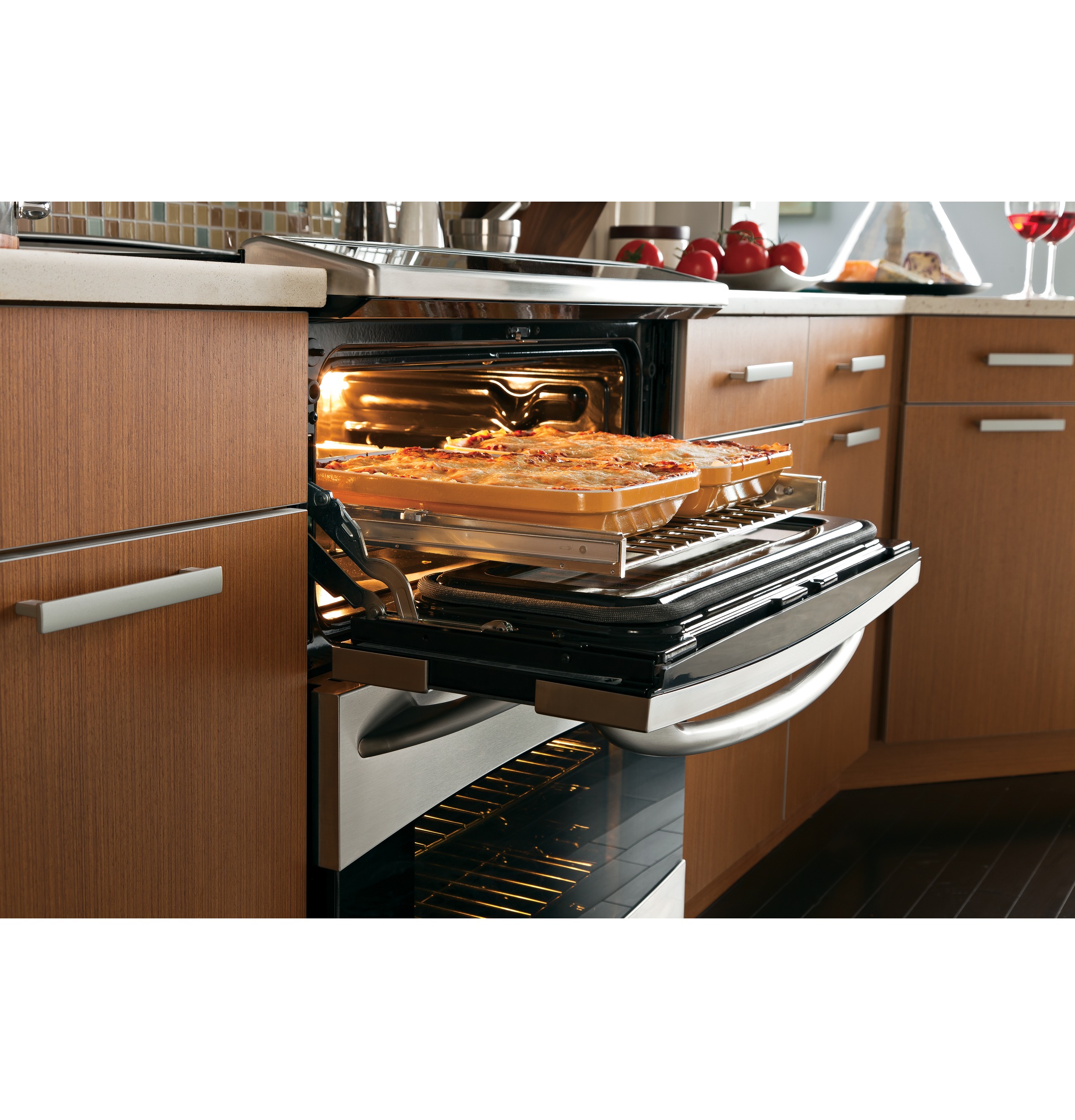 Slide-In Double Oven Electric Range PS978STSS, product image 7 of 11