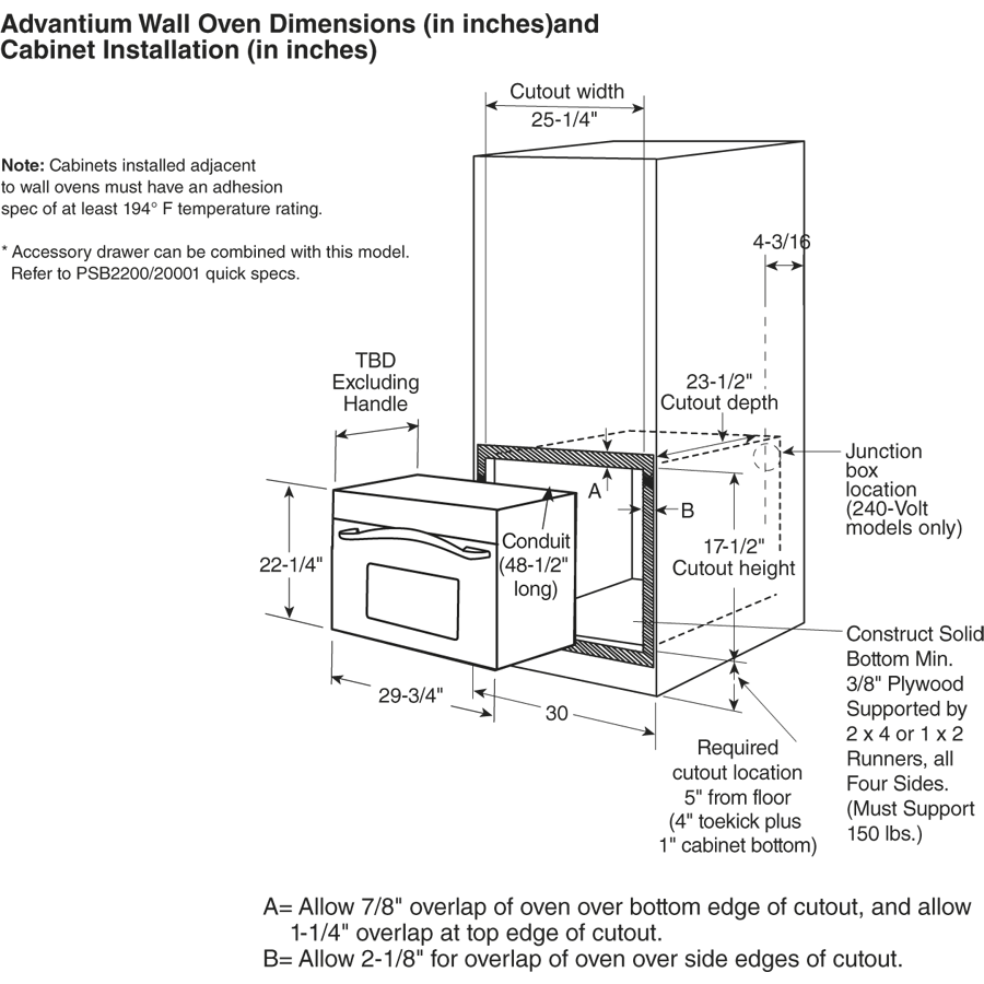 Advantium 120V - 30 in. Wall Oven PSB1200NBB