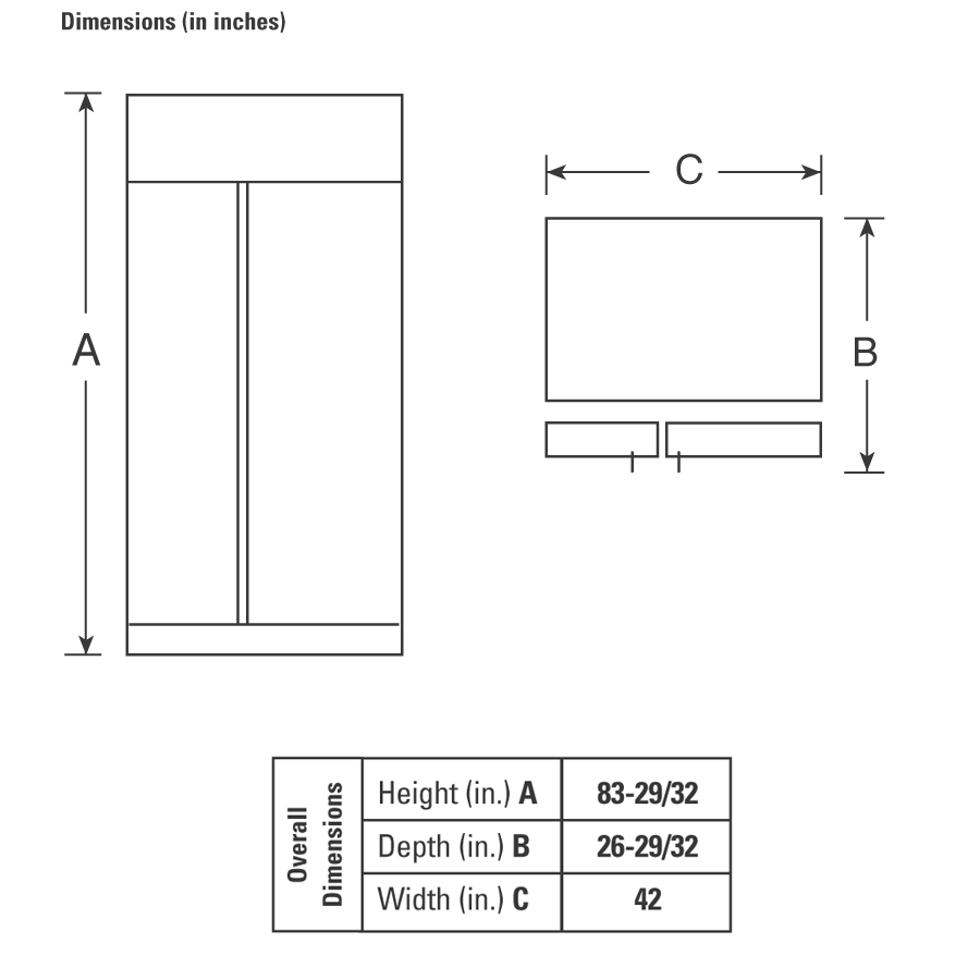 42" Built-In Side-by-Side Refrigerator with Dispenser PSB42LGRWV, product image 13 of 13