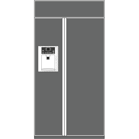 Series 42" Built-In Side-by-Side Refrigerator PSB42YPHSV
