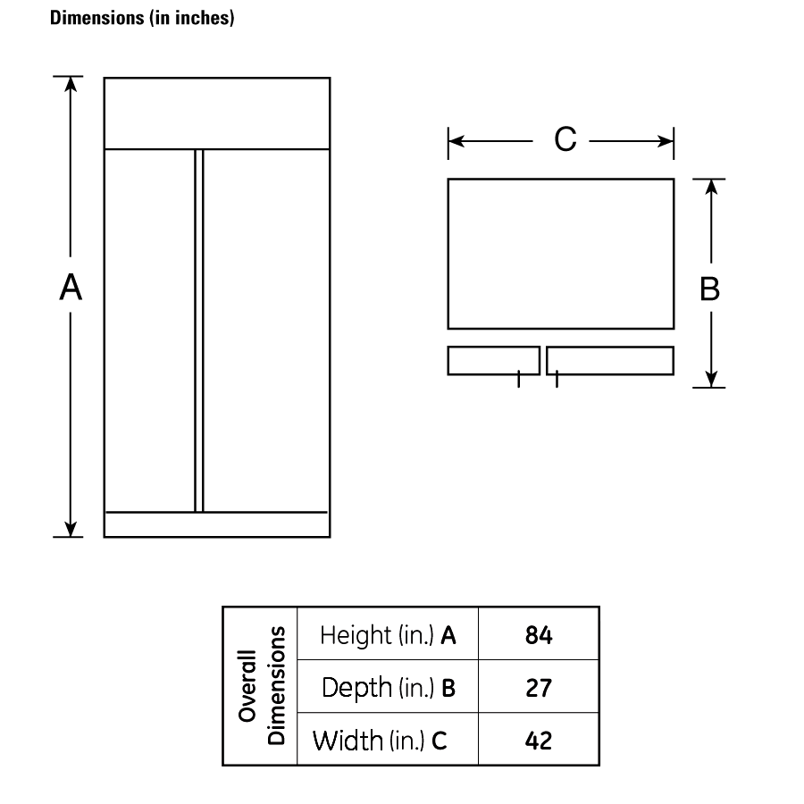 Series 42" Built-In Side-by-Side Refrigerator PSB42YSXSS
