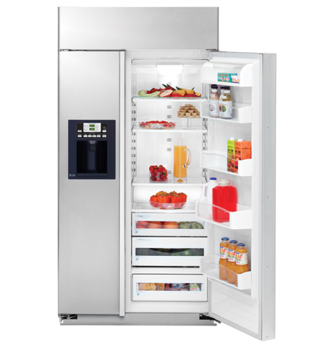 48" Built-In Stainless Side-by-Side Refrigerator with Electronic Dispenser PSB48LSRBV