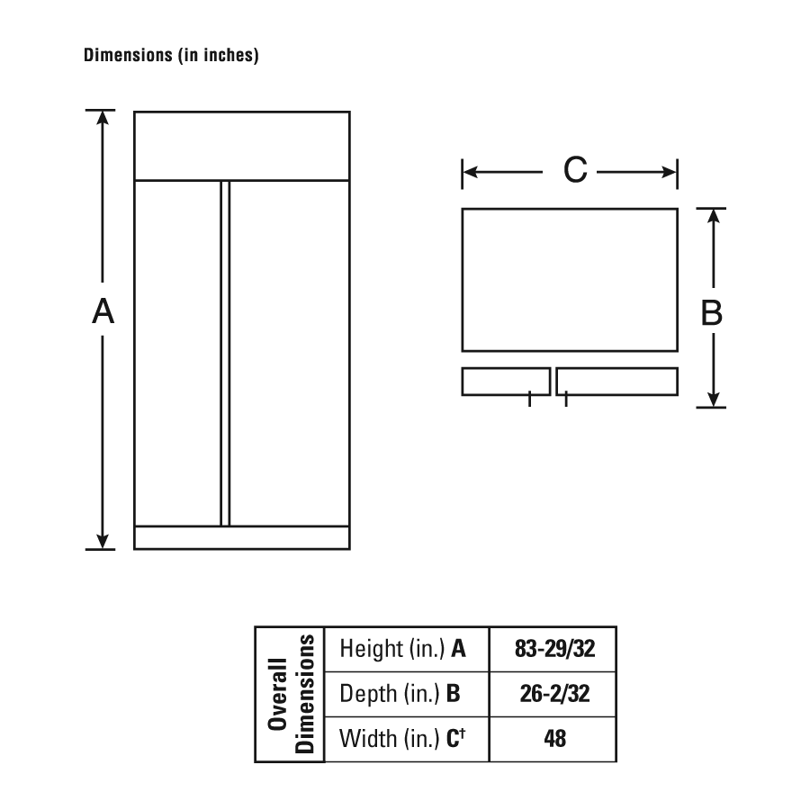 48" Built-In Stainless Side-by-Side Refrigerator with Electronic Dispenser PSB48LSRBV, product image 7 of 7