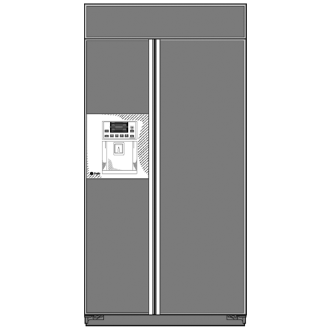 Series 48" Built-In Side-by-Side Refrigerator PSB48YGXSV, product image 18 of 19