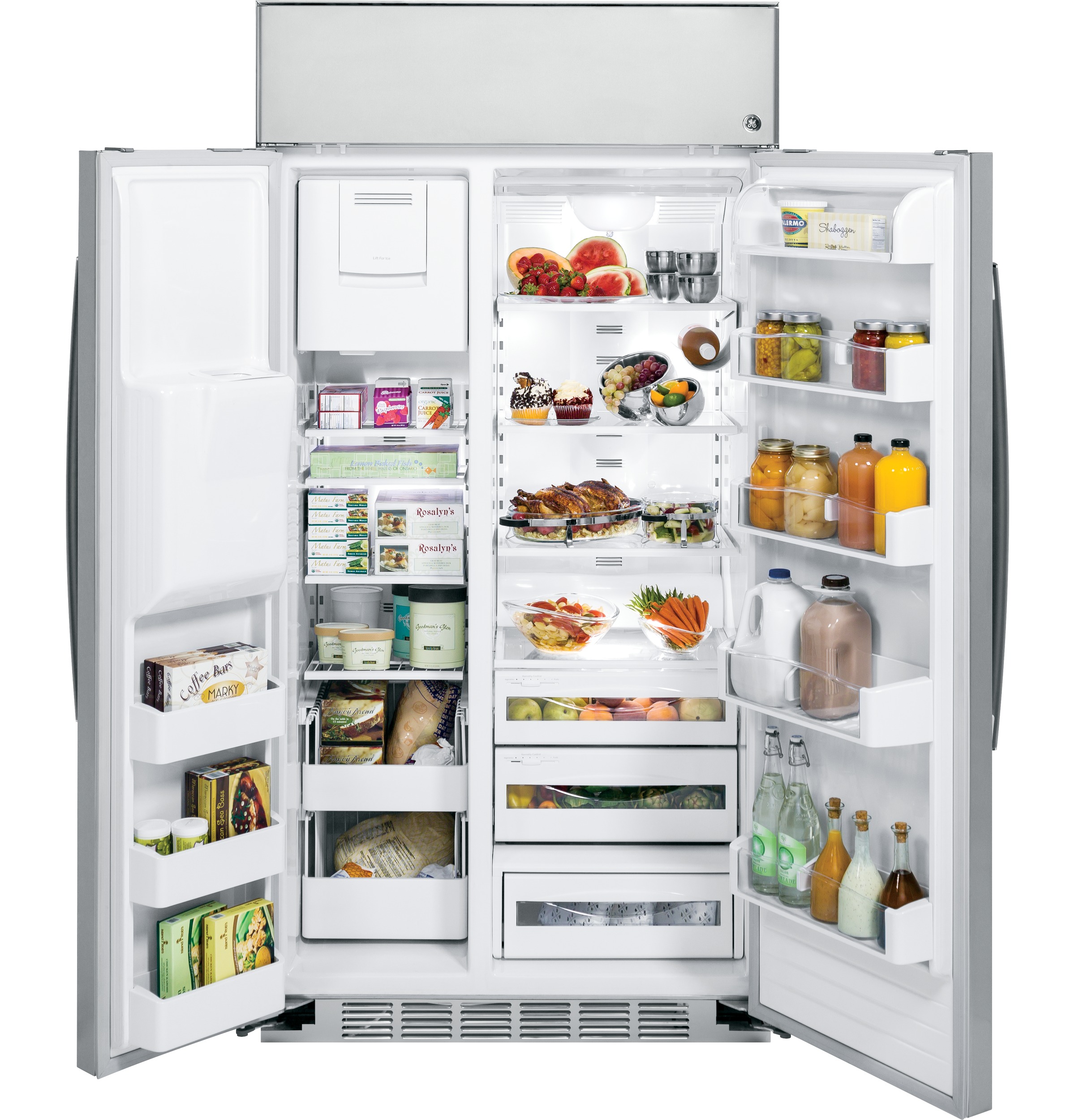 Series 48" Built-In Stainless Side-by-Side Refrigerator PSB48YSHSS