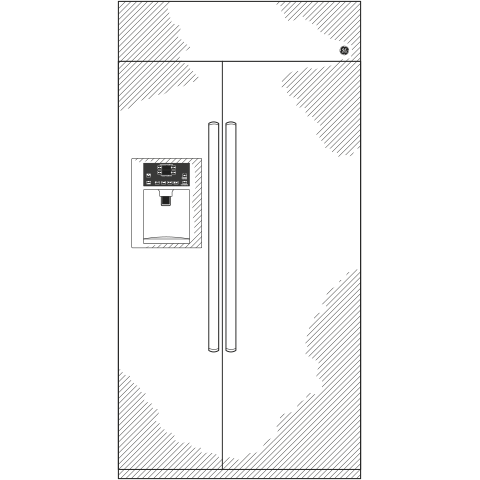 Series 48" Built-In Stainless Side-by-Side Refrigerator PSB48YSHSS
