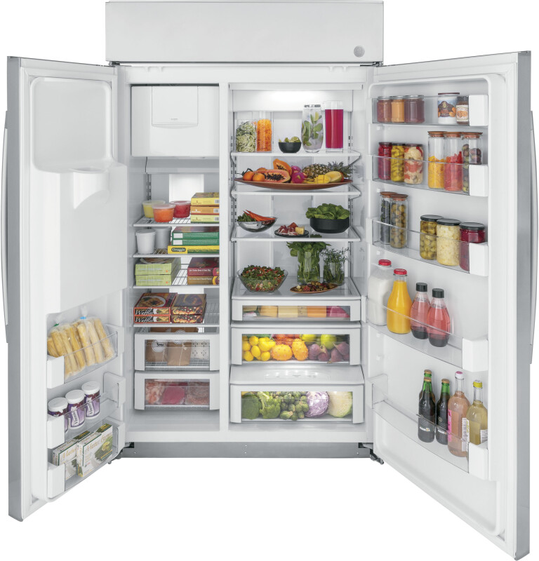 Ge Profile™ 48" Smart Built-in Side-by-side Refrigerator With Dispenser PSB48YSNSS