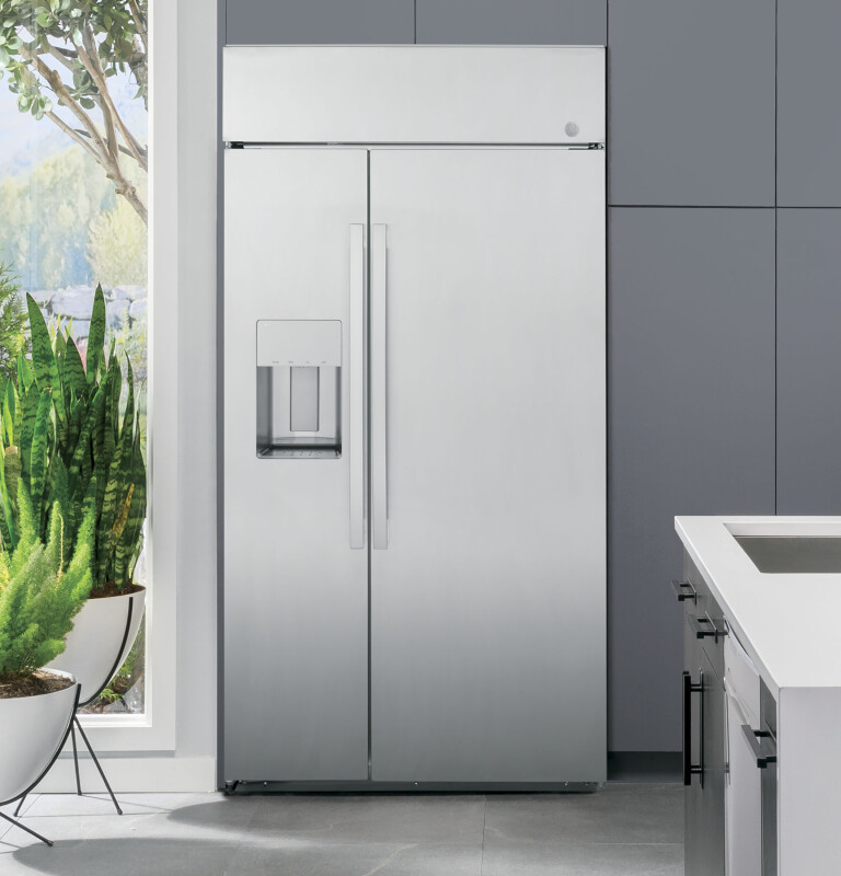 Ge Profile™ 48" Smart Built-in Side-by-side Refrigerator With Dispenser PSB48YSNSS