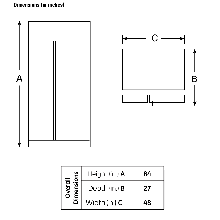 Series 48" Built-In Side-by-Side Refrigerator PSB48YSXSS