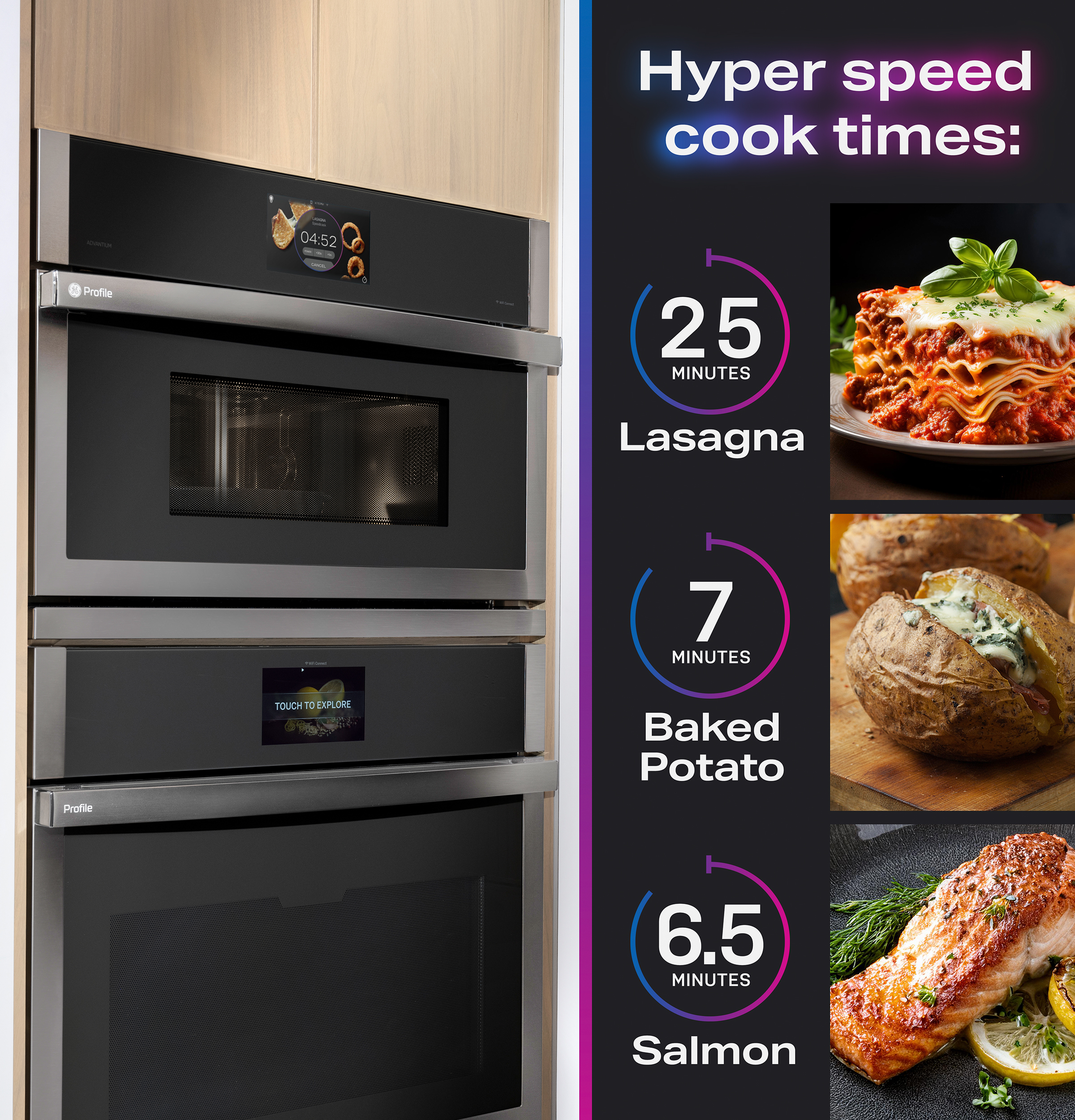 30" Single Wall Oven with 240V Advantium Technology view 12