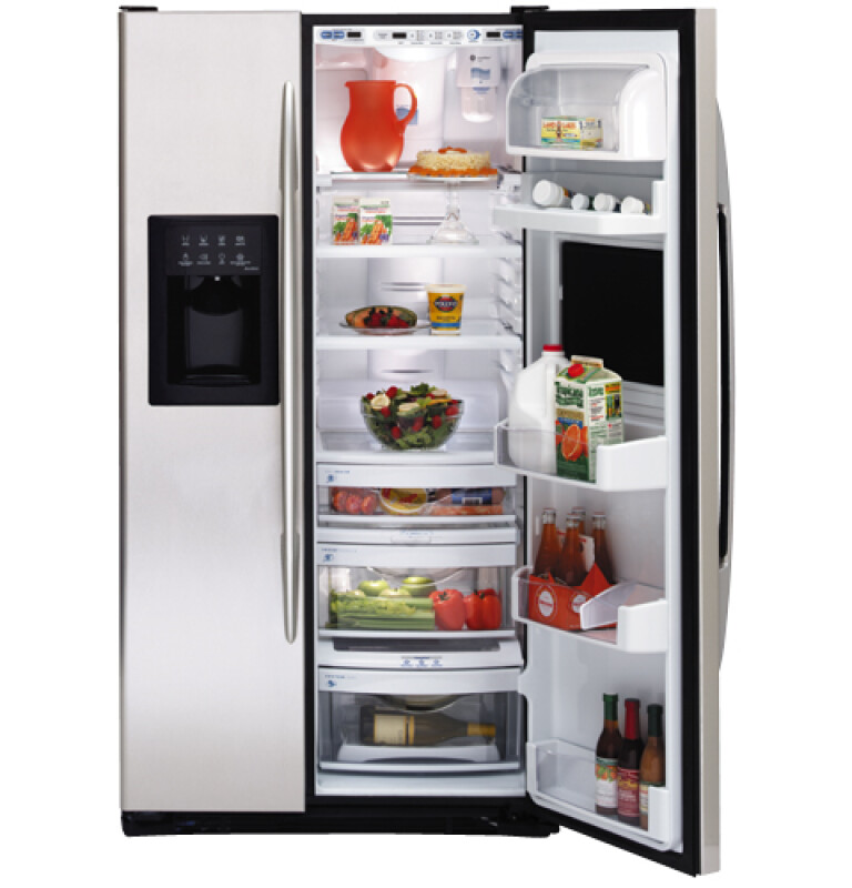 CustomStyle 22.6 Cu. Ft. Side-by-Side Refrigerator with Refreshment Center PSC23SHPSS, product image 2 of 2