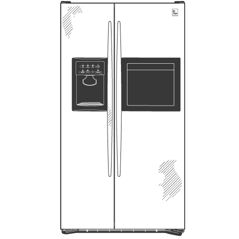 CustomStyle 22.6 Cu. Ft. Stainless Side-By-Side Refrigerator with Refreshment Center PSC23SHRSS, product image 10 of 11