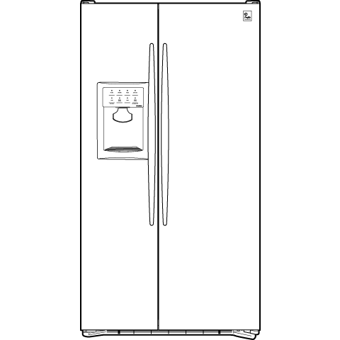Counter-Depth 24.6 Cu. Ft. Side-by-Side Refrigerator PSC25MGTWW