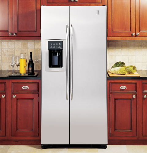24.6 Cu. Ft. Stainless Side-By-Side Refrigerator with Dispenser PSC25MSSSS, product image 3 of 5
