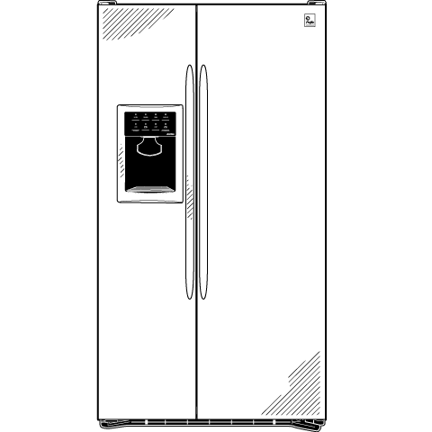 Counter-Depth 24.6 Cu. Ft. Stainless Side-by-Side Refrigerator PSC25MSTSS