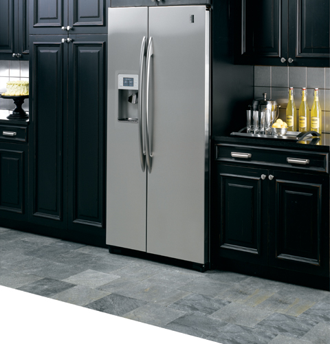 Counter-depth 24.6 Cu. Ft. Side-by-Side Refrigerator PSC25PSWSS, product image 3 of 9