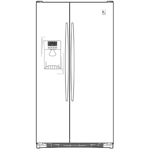 23.3 Cu. Ft. Side-by-Side Refrigerator PSCF3TGXWW