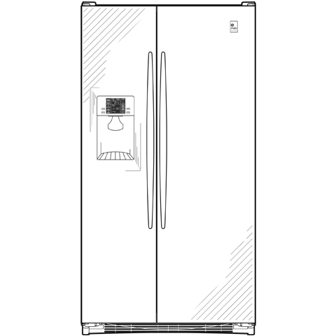 24.6 Cu. Ft. Side-by-Side Refrigerator PSCF5VGXBB, product image 3 of 4