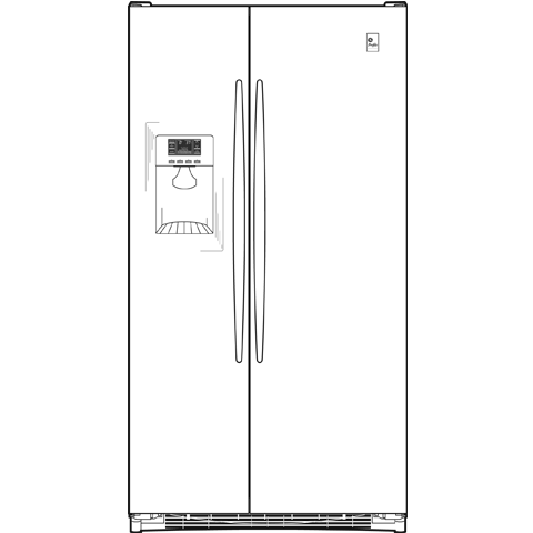 24.6 Cu. Ft. Side-by-Side Refrigerator PSDF5RGXBB