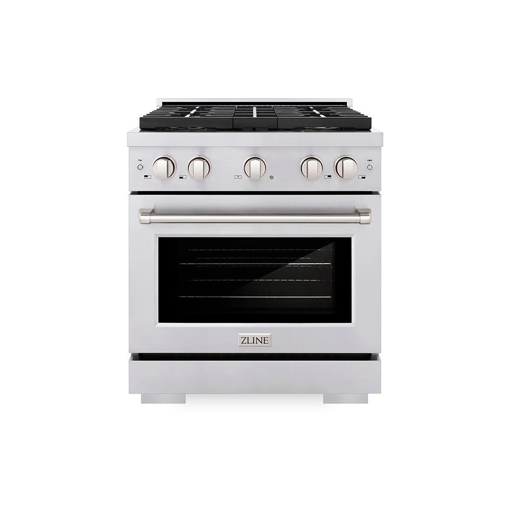 30 In. 4.2 Cu. Ft. Paramount Dual Fuel Range With 4 Burner Duopro™ Cooktop And Electric Convection Oven In Stainless Steel PSDR30