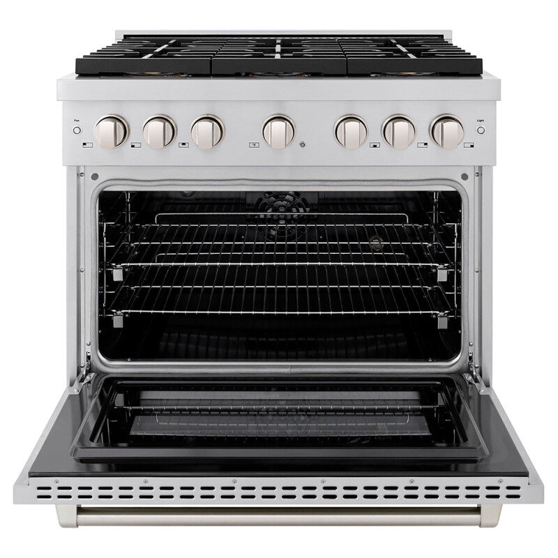 36 In. 5.2 Cu. Ft. Paramount Dual Fuel Range With 6 Burner Duopro™ Cooktop And Electric Convection Oven In Stainless Steel PSDR36