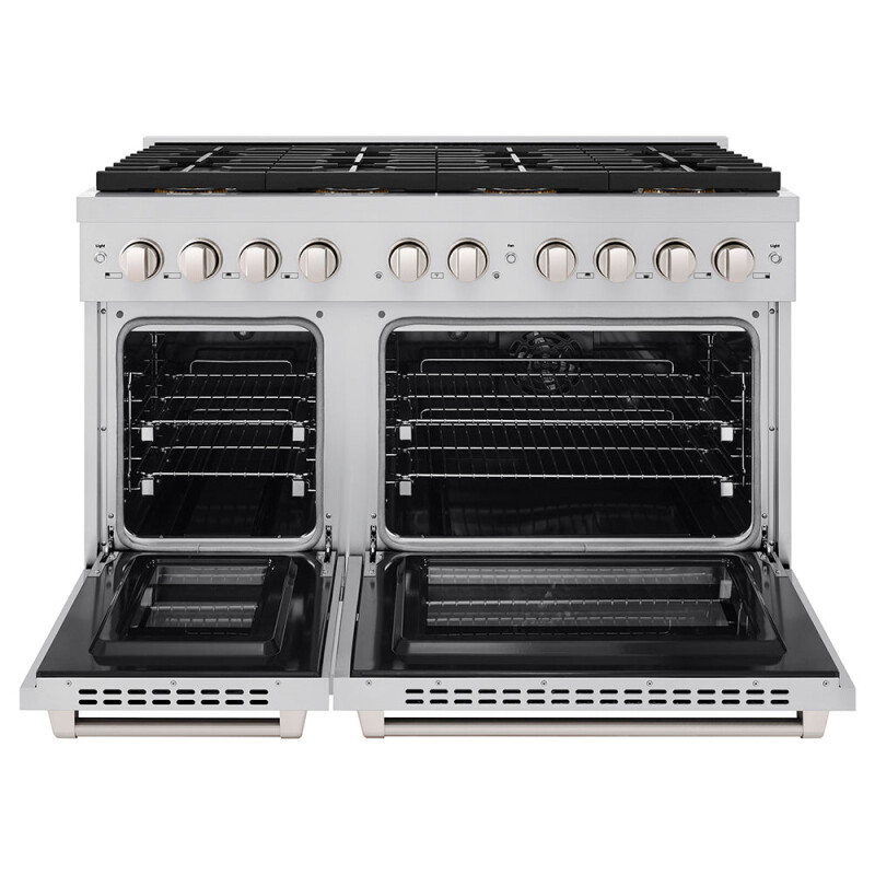 48 In. 6.7 Cu. Ft. Paramount Dual Fuel Range With 8 Burner Duopro™ Cooktop And Dual Ovens In Stainless Steel PSDR48