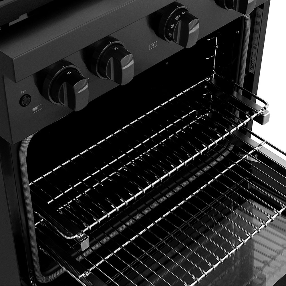 30 In. 4.2 Cu. Ft. Paramount Dual Fuel Range With 4 Burner Duopro™ Cooktop And Electric Convection Oven In Black Stainless Steel PSDRB30