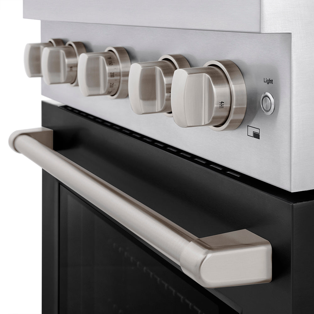 30 In. 4.2 Cu. Ft. Paramount Dual Fuel Range With 4 Burner Duopro™ Cooktop And Electric Convection Oven With Black Matte Door PSDRBLM30