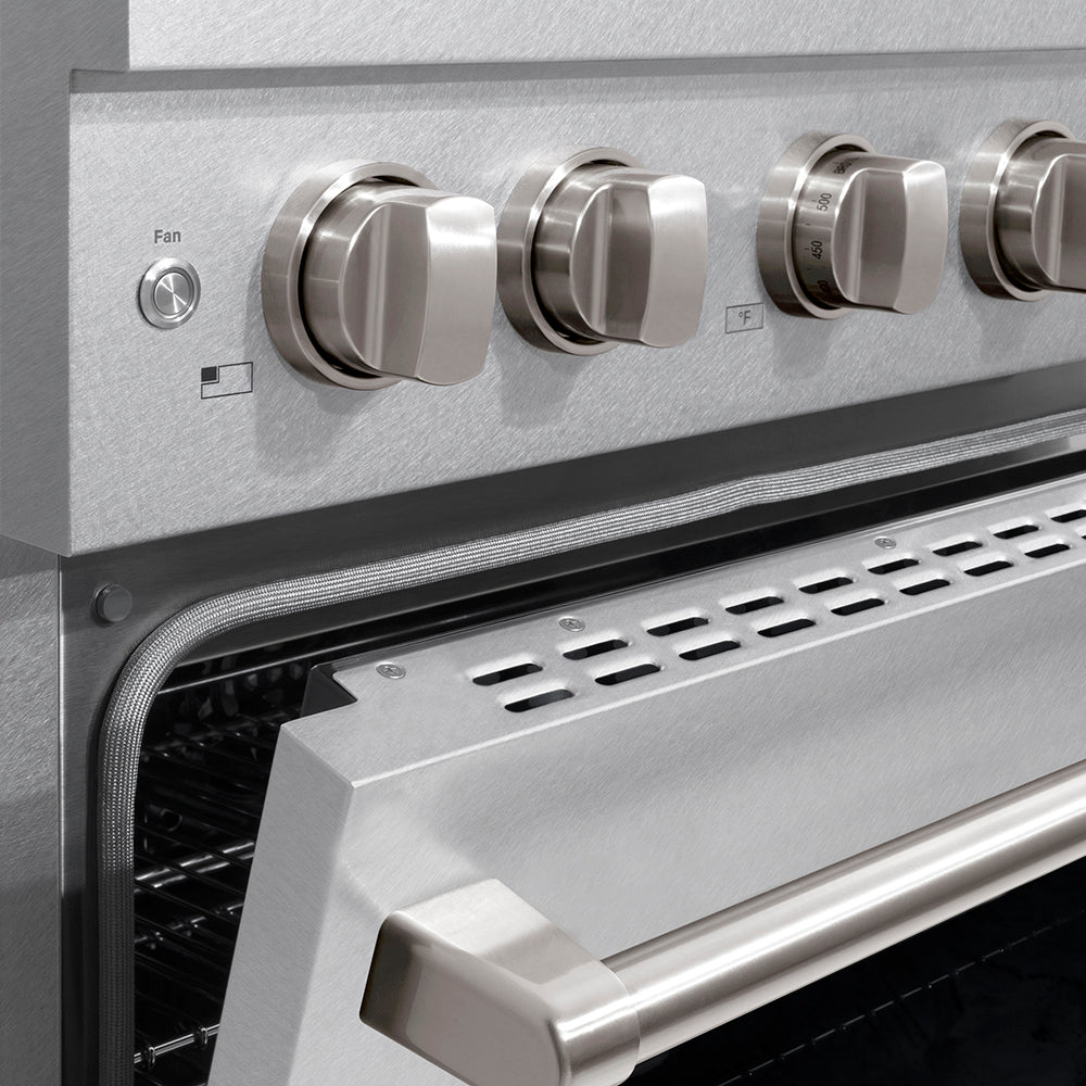 30 In. 4.2 Cu. Ft. Paramount Dual Fuel Range With 4 Burner Duopro™ Cooktop And Electric Convection Oven In Satin Stainless Steel PSDRS30