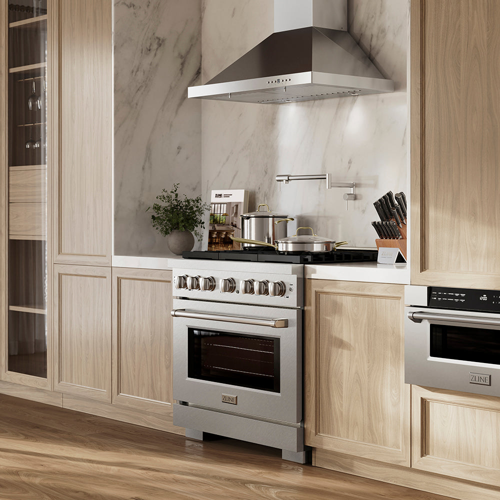 36 In. 5.2 Cu. Ft. Paramount Dual Fuel Range With 6 Burner Duopro™ Cooktop And Electric Convection Oven In Satin Stainless Steel PSDRS36