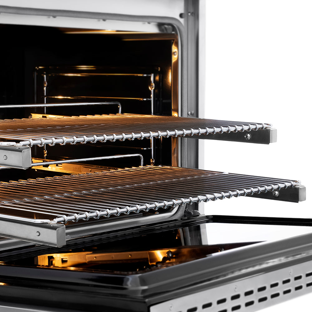 Autograph Edition 36 In. 5.2 Cu. Ft. Paramount Dual Fuel Range With 6 Burner Duopro™ Cooktop And Electric Convection Oven In Satin Stainless Steel And Polished Gold Accents PSDRSZ36G