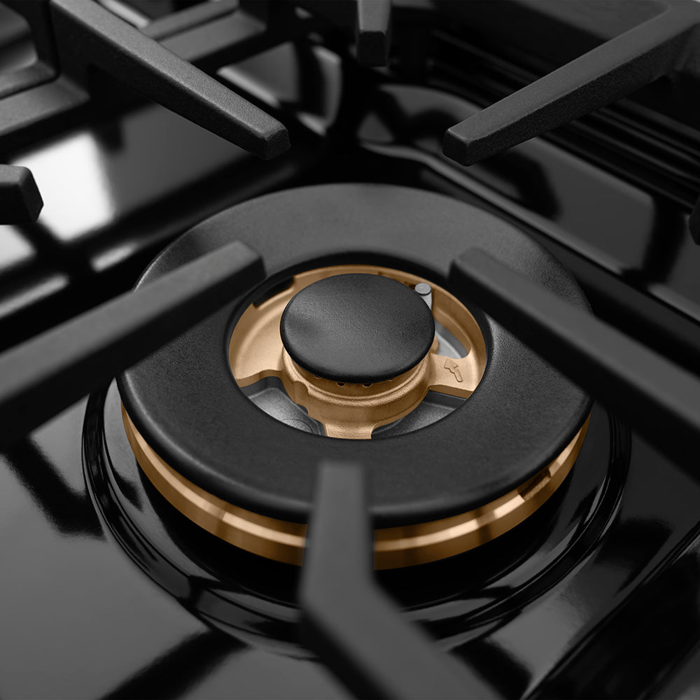 ZLINE Autograph Edition 30 in. 4.2 cu. ft. Paramount Dual Fuel Range with 4 Burner DuoPro™ Cooktop and Electric Convection Oven in Stainless Steel with Matte Black Accents (PSDRZ-30-MB) PSDRZ30MB